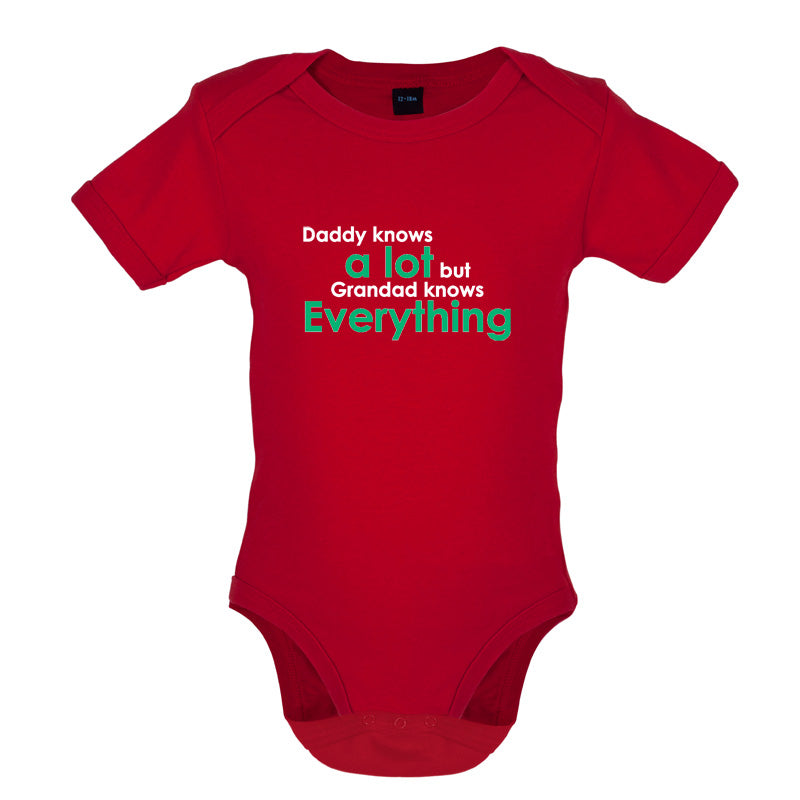 Daddy Knows A Lot Grandad Knows Everything Baby T Shirt