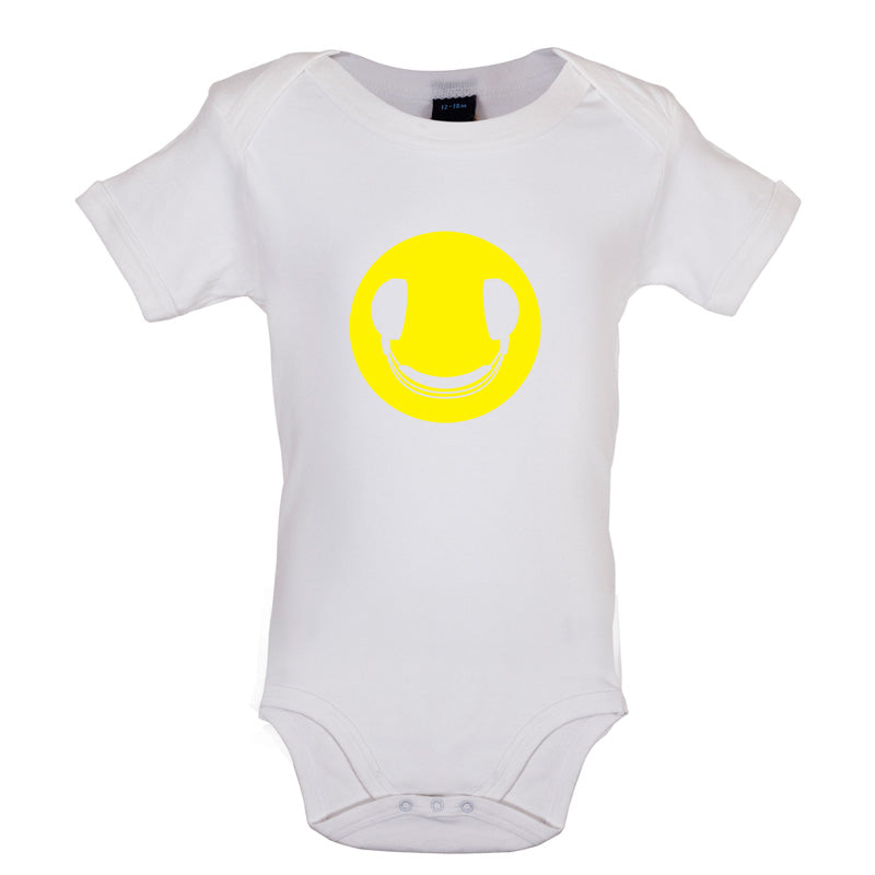 DJ Headphone Smiley face Baby T Shirt