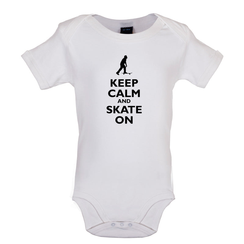 Keep Calm and Skate On Baby T Shirt