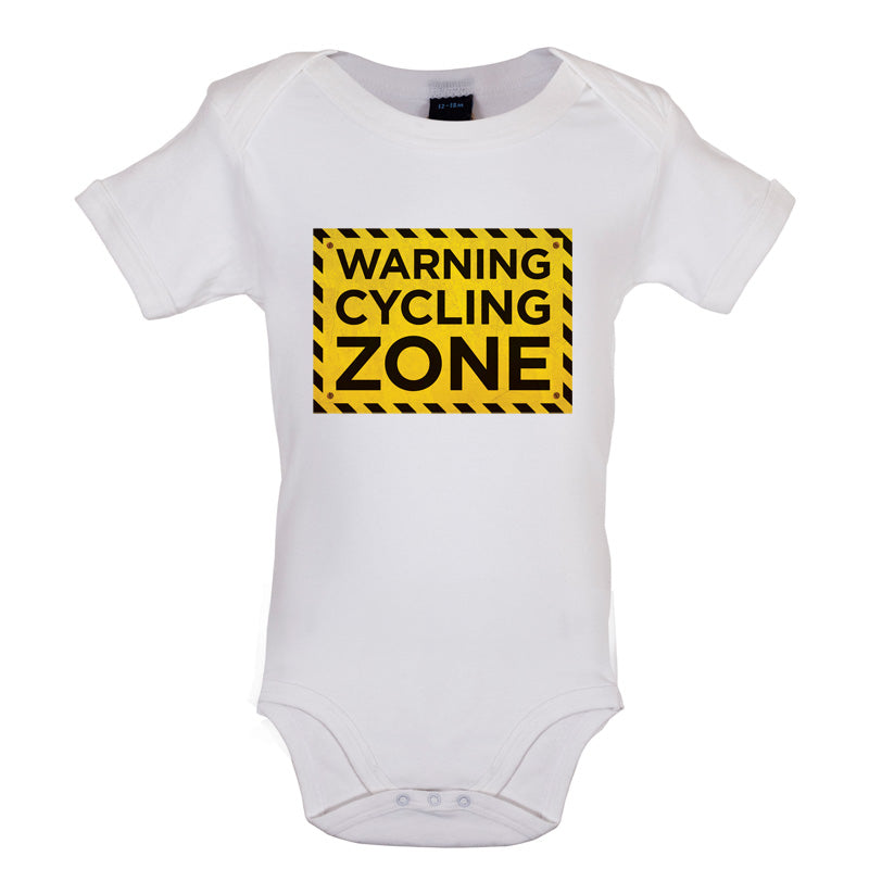Warning Cycling Zone Baby T Shirt