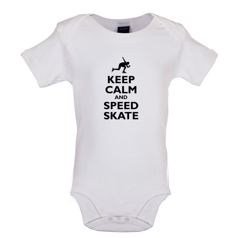 Keep Calm and Speed Skate Baby T Shirt