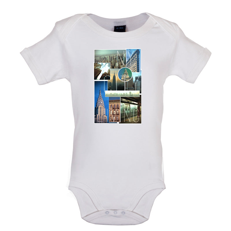 New York City Living Collage Baby T Shirt