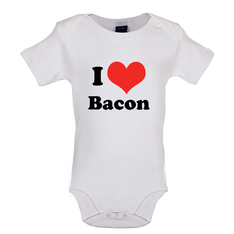 I Love Bacon Baby T Shirt