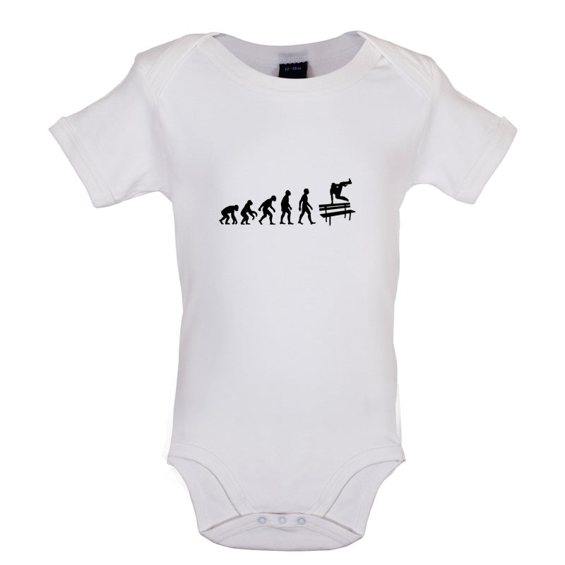 Evolution Of Man Freerunning Baby T Shirt