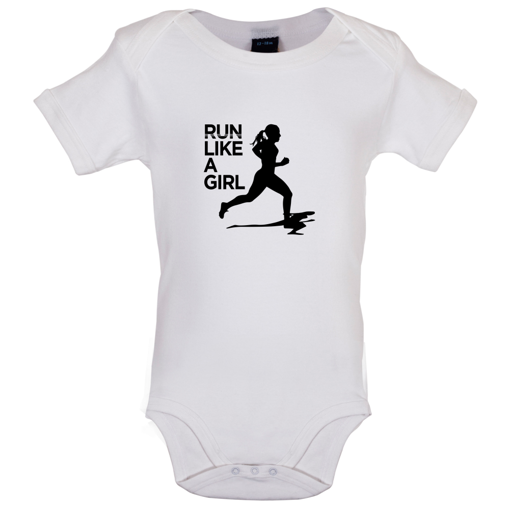 Run Like A Girl Baby T Shirt