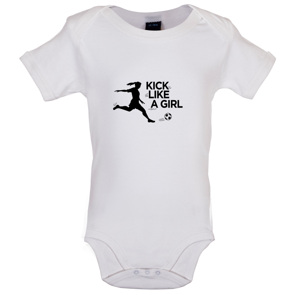 Kick Like A Girl Baby T Shirt