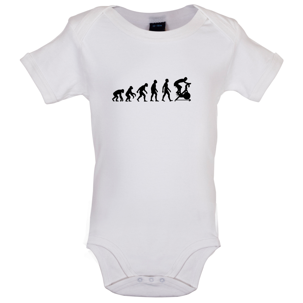 Evolution Of Man Spin Baby T Shirt