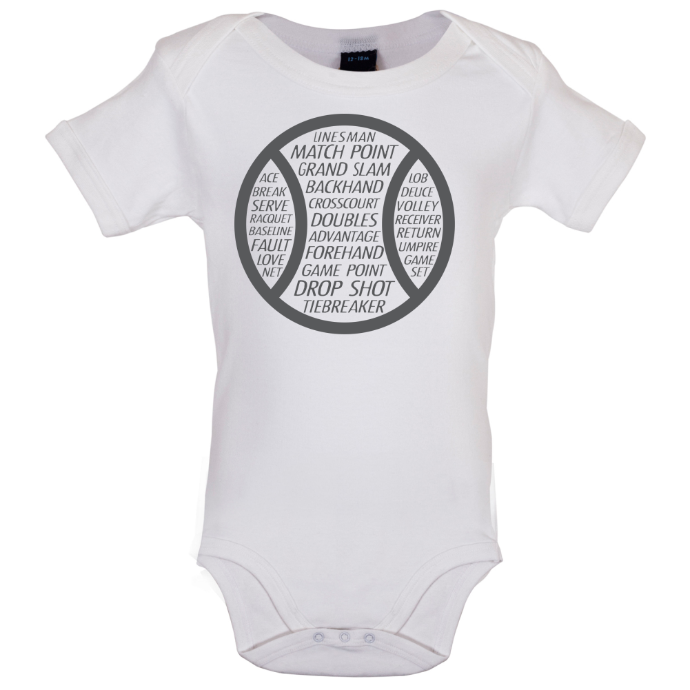 Tennis Word Ball Baby T Shirt