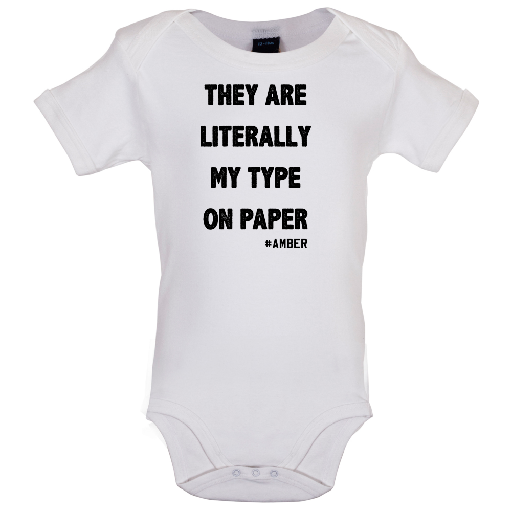 Literally My Type On Paper Baby T Shirt