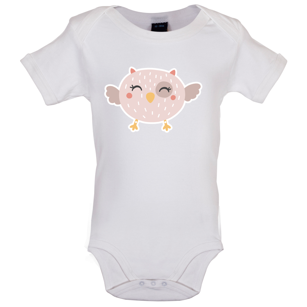 Smiley Face Baby Owl Baby T Shirt