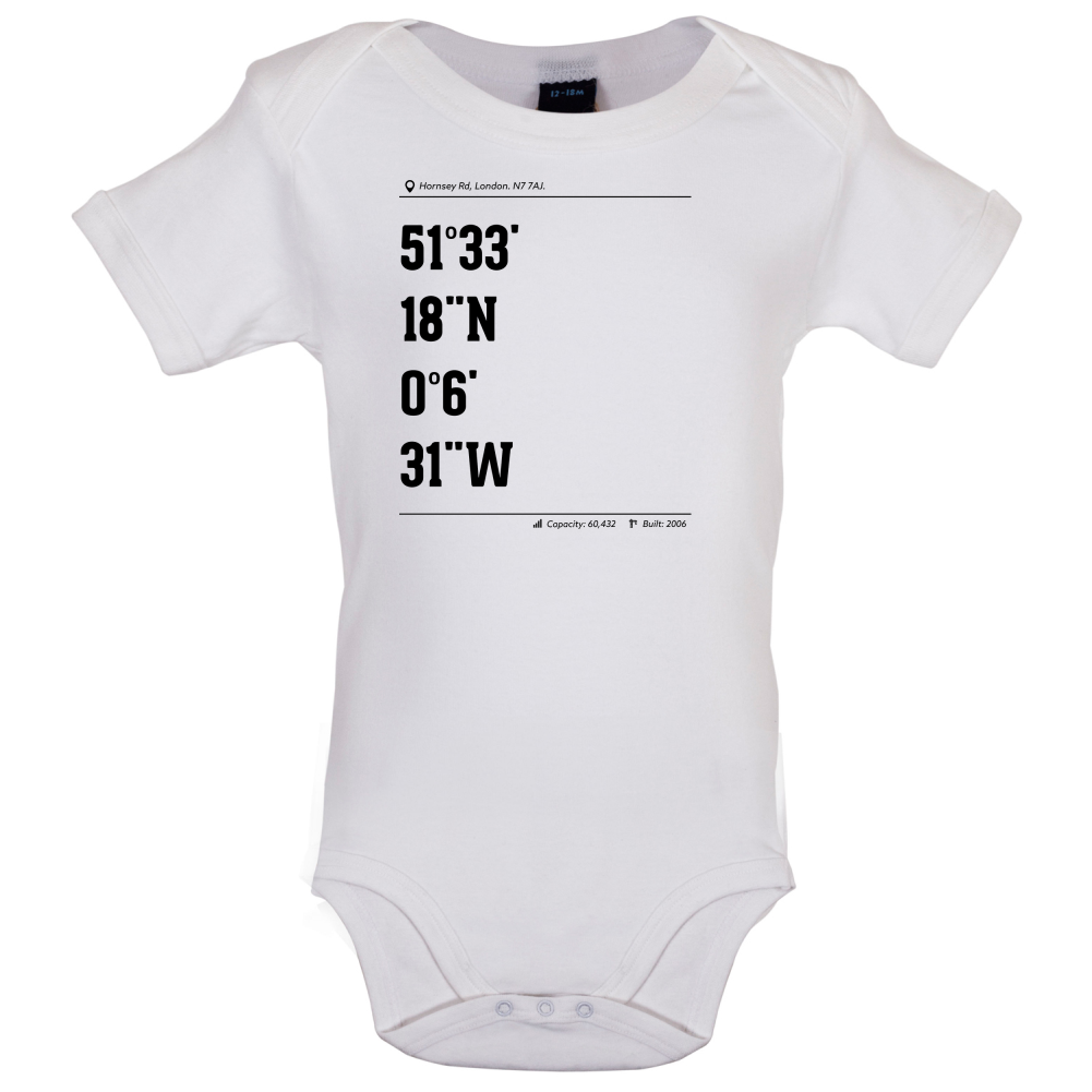 Stadium Coordinates Gunners Baby T Shirt