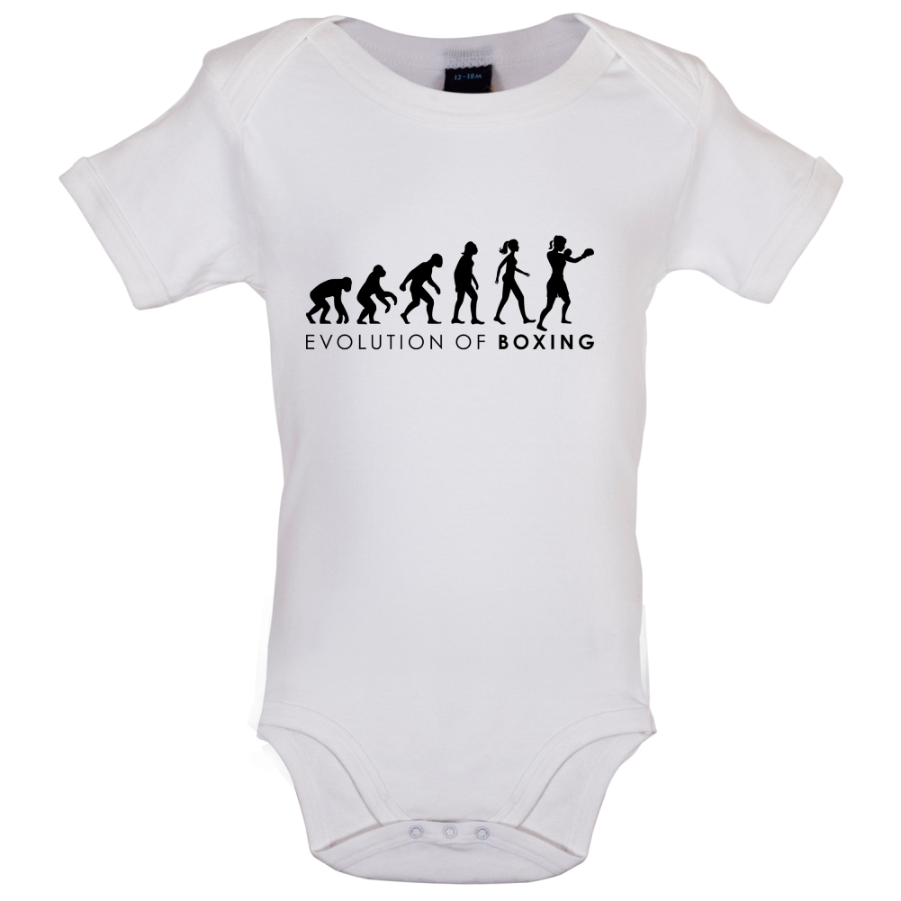 Evolution Of Woman Boxing Baby T Shirt