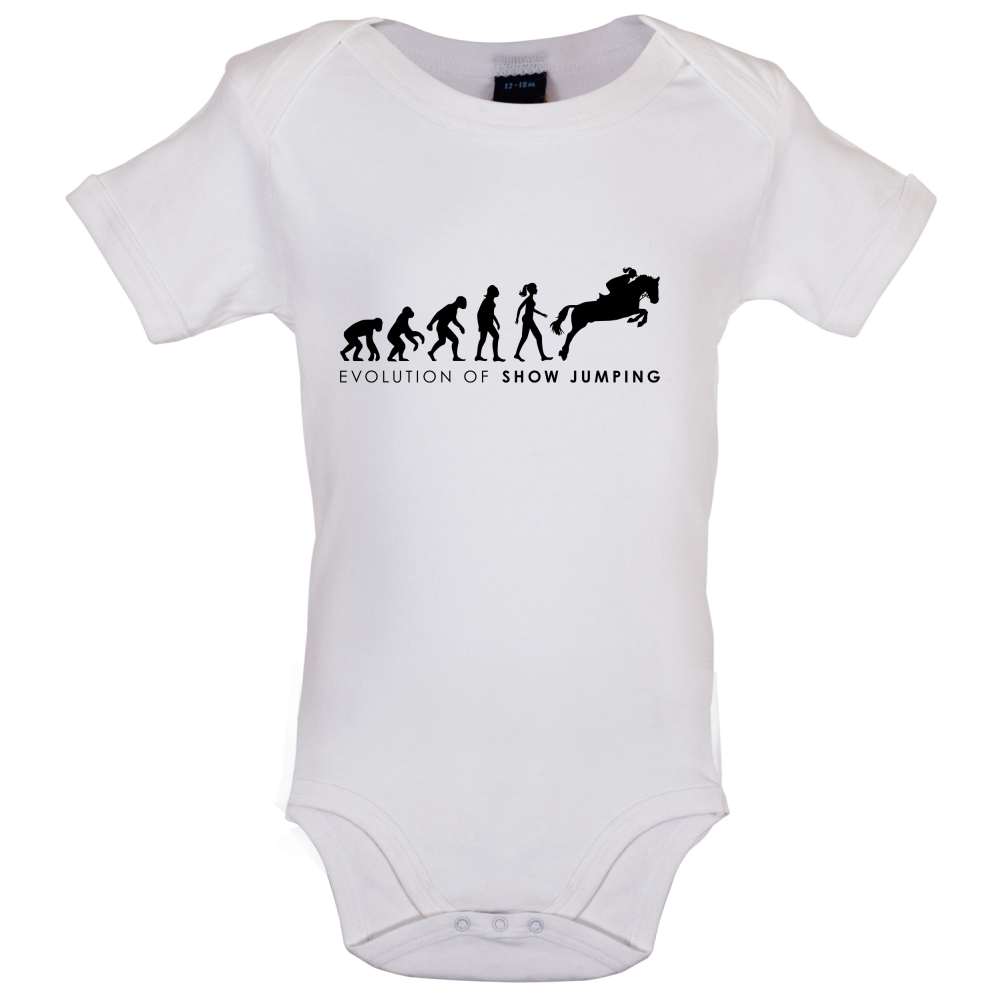 Evolution Of Woman Show Jumping Baby T Shirt