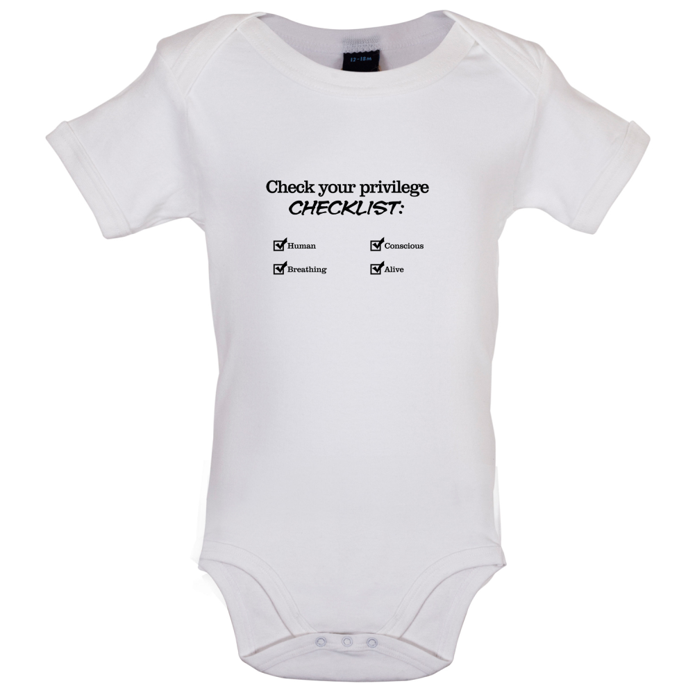 Privilege Checklist Baby T Shirt