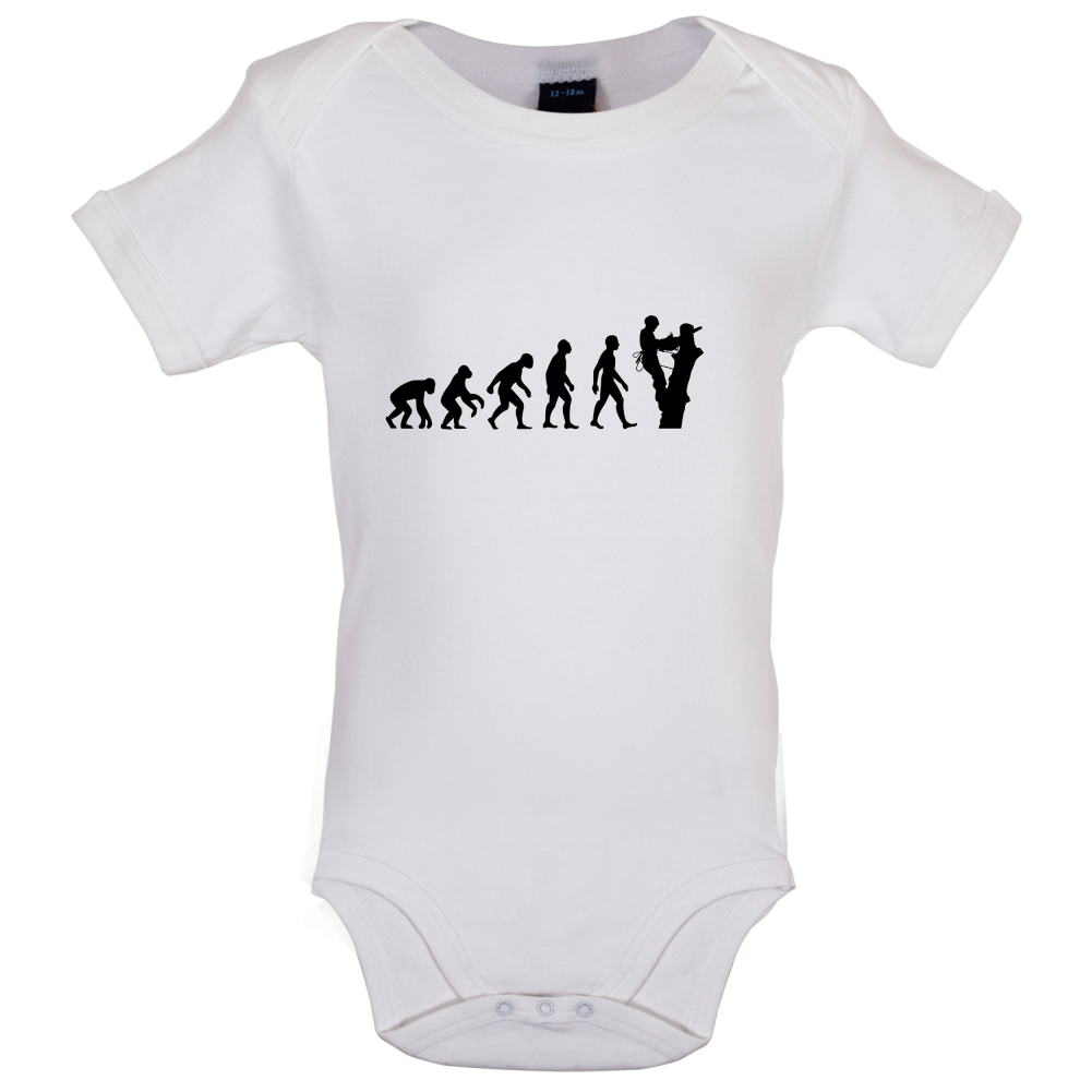Evolution Of Man Tree Surgeon Baby T Shirt