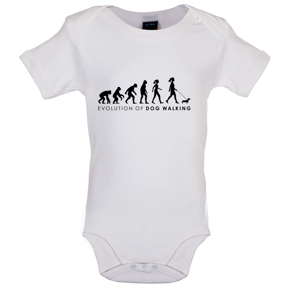 Evolution Of Woman Dog Walking Baby T Shirt