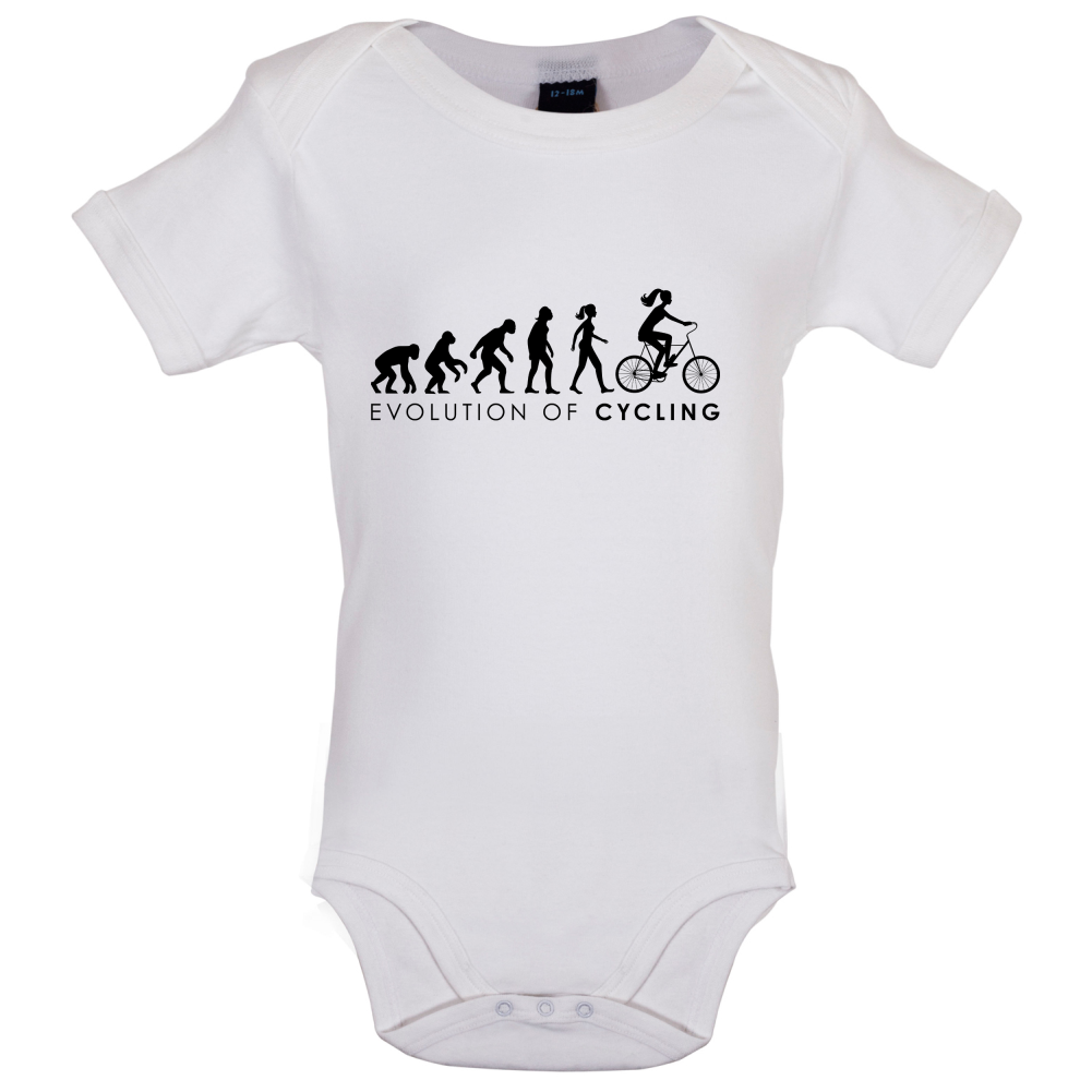Evolution Of Woman Cycling Baby T Shirt