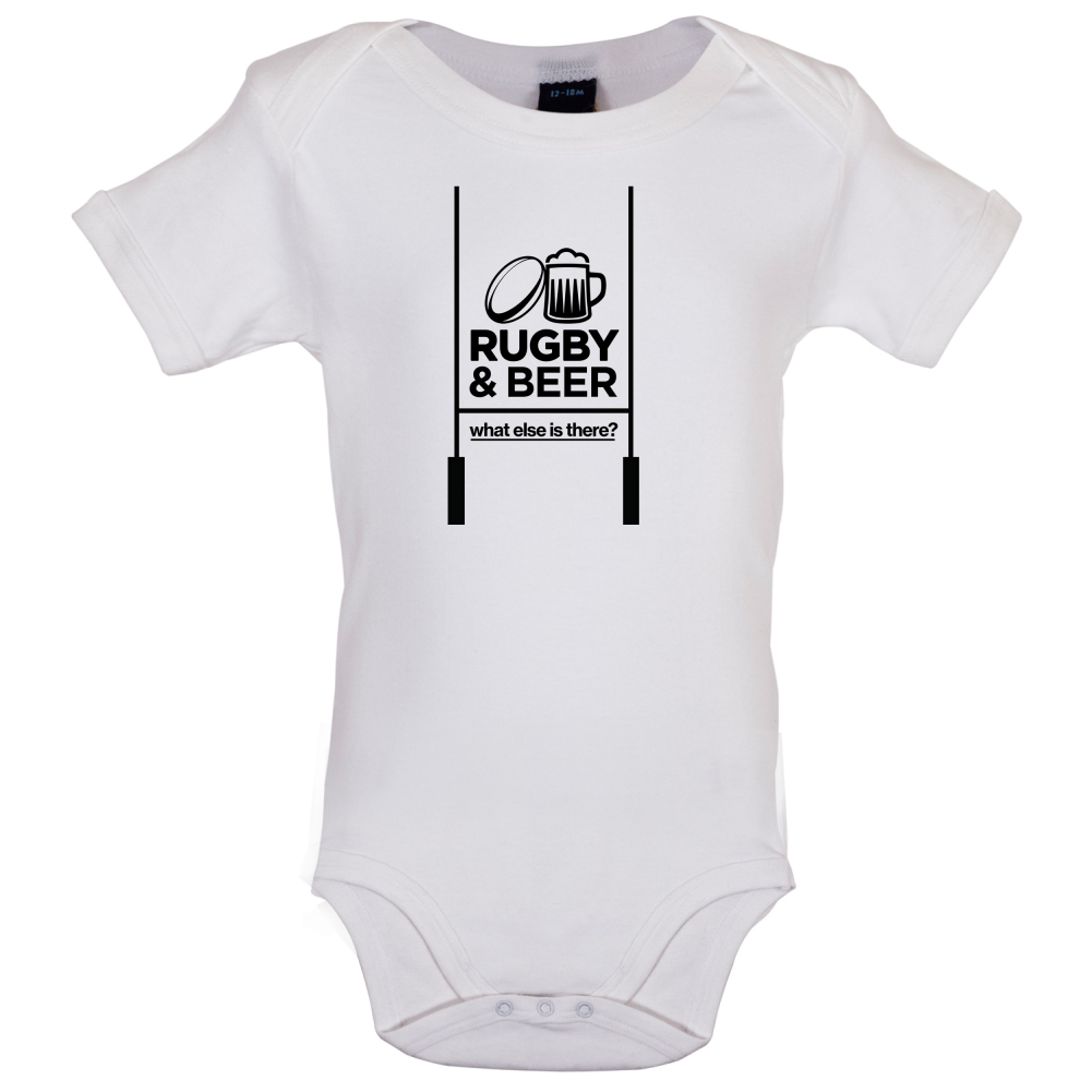 Rugby And Beer Baby T Shirt