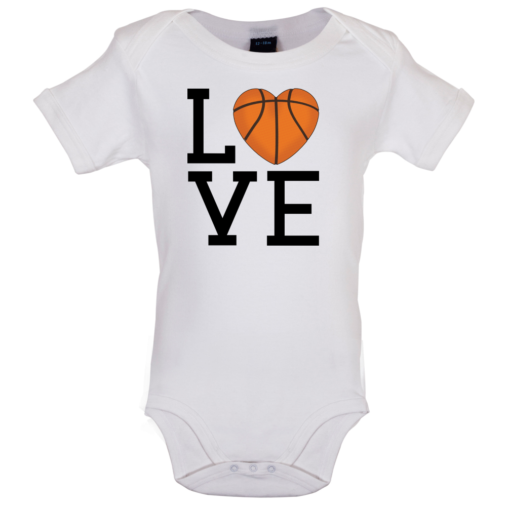 I Love Basketball Baby T Shirt
