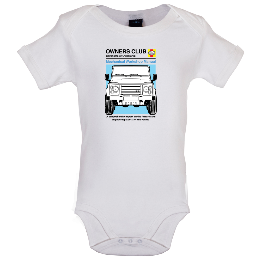 Car Owners Manual Land Rover Baby T Shirt