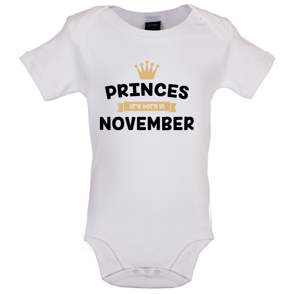 Princes Are Born In November Baby T Shirt