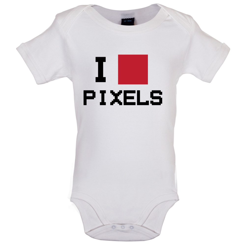 Pixel Heart Baby T Shirt