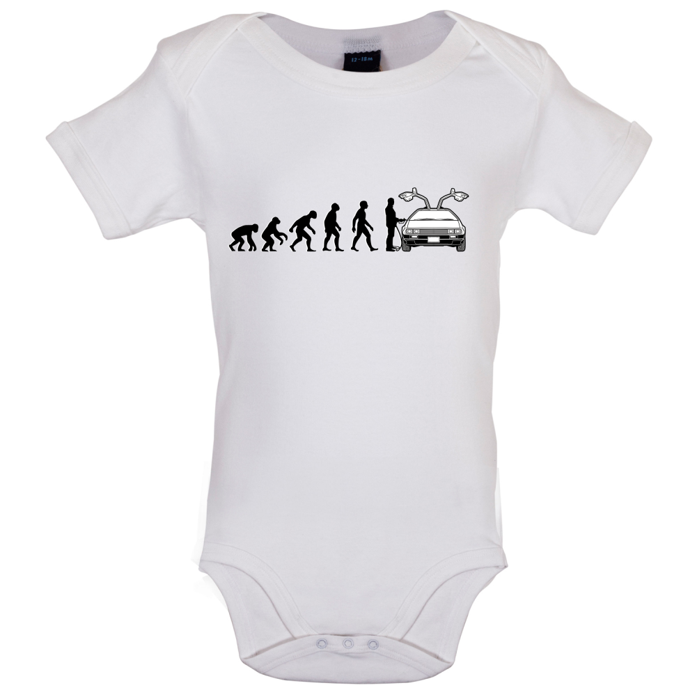 Evolution of Man DMC-12 Driver Baby T Shirt