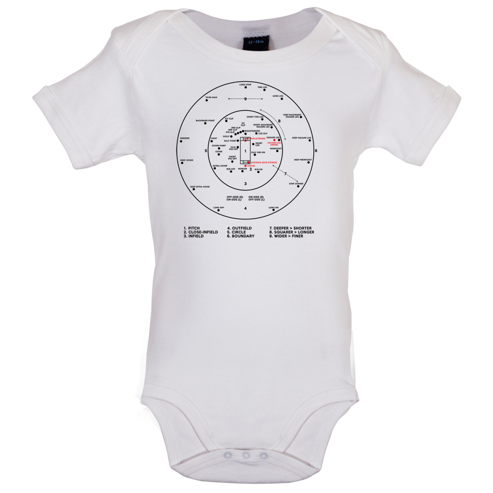 Cricket Ground Diagram Baby T Shirt