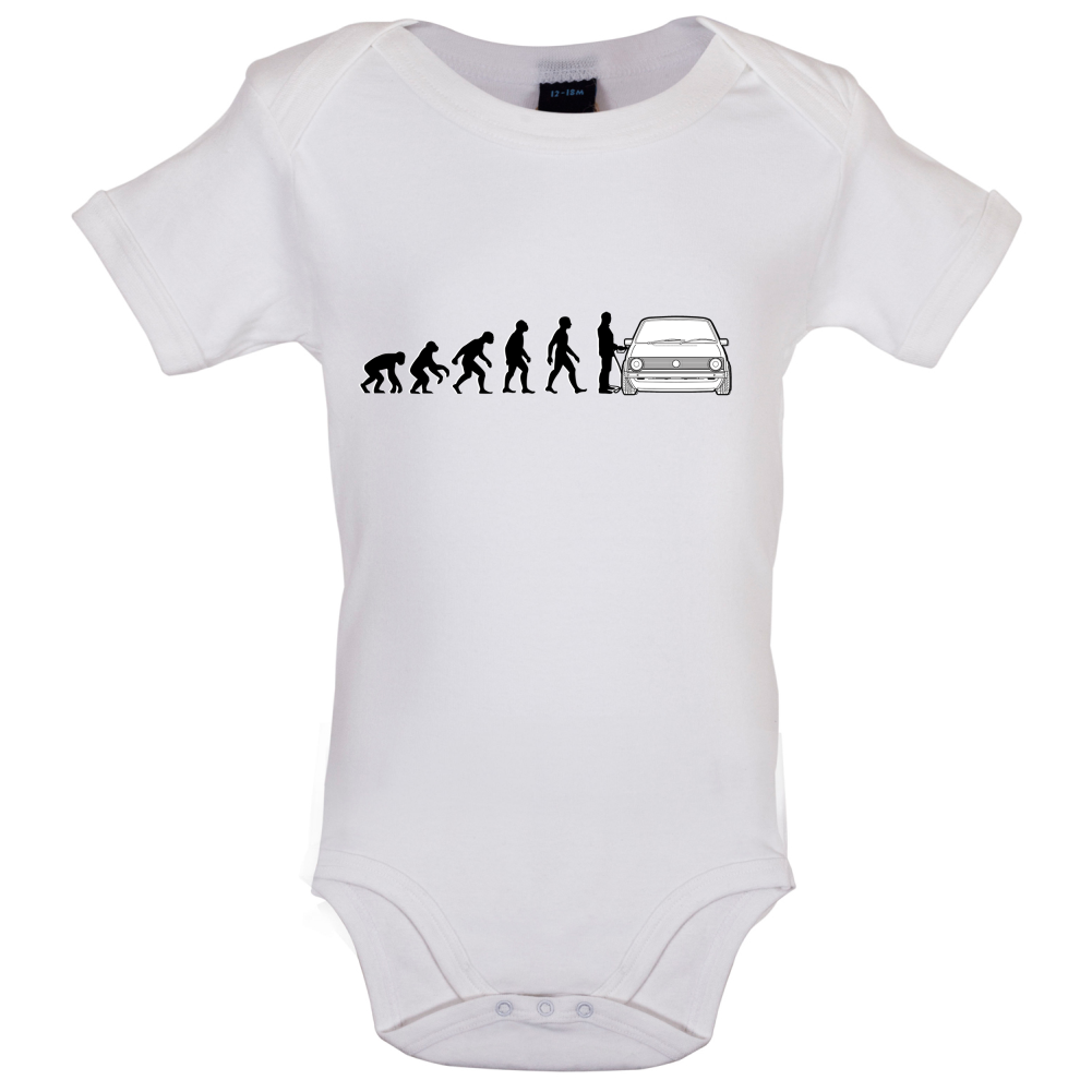 Evolution of Man Mk1 Golf Driver Baby T Shirt