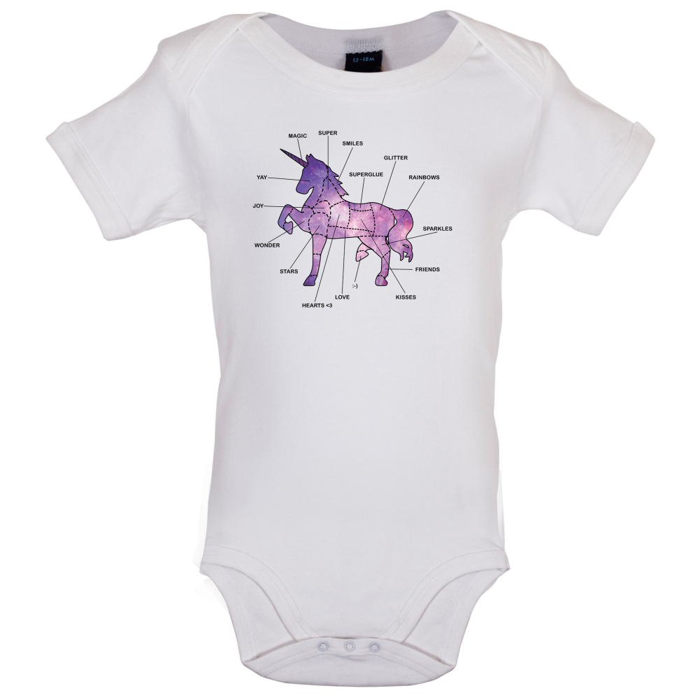 Unicorn Butchers Diagram Baby T Shirt