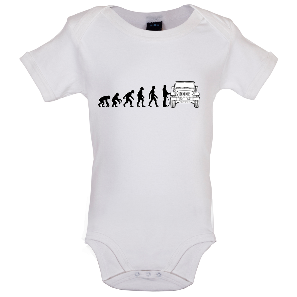 Evolution of Man JK Driver Baby T Shirt