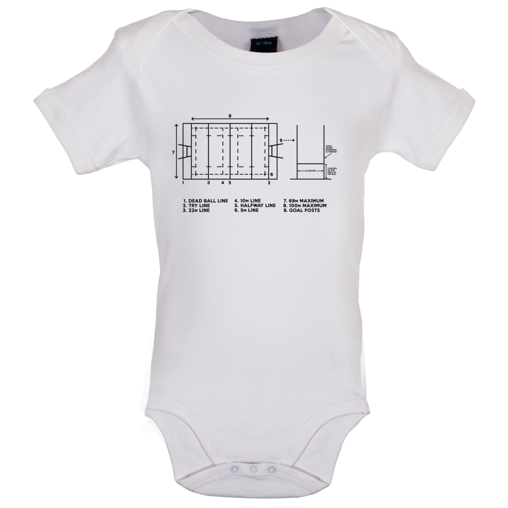 Rugby Pitch Diagram Baby T Shirt