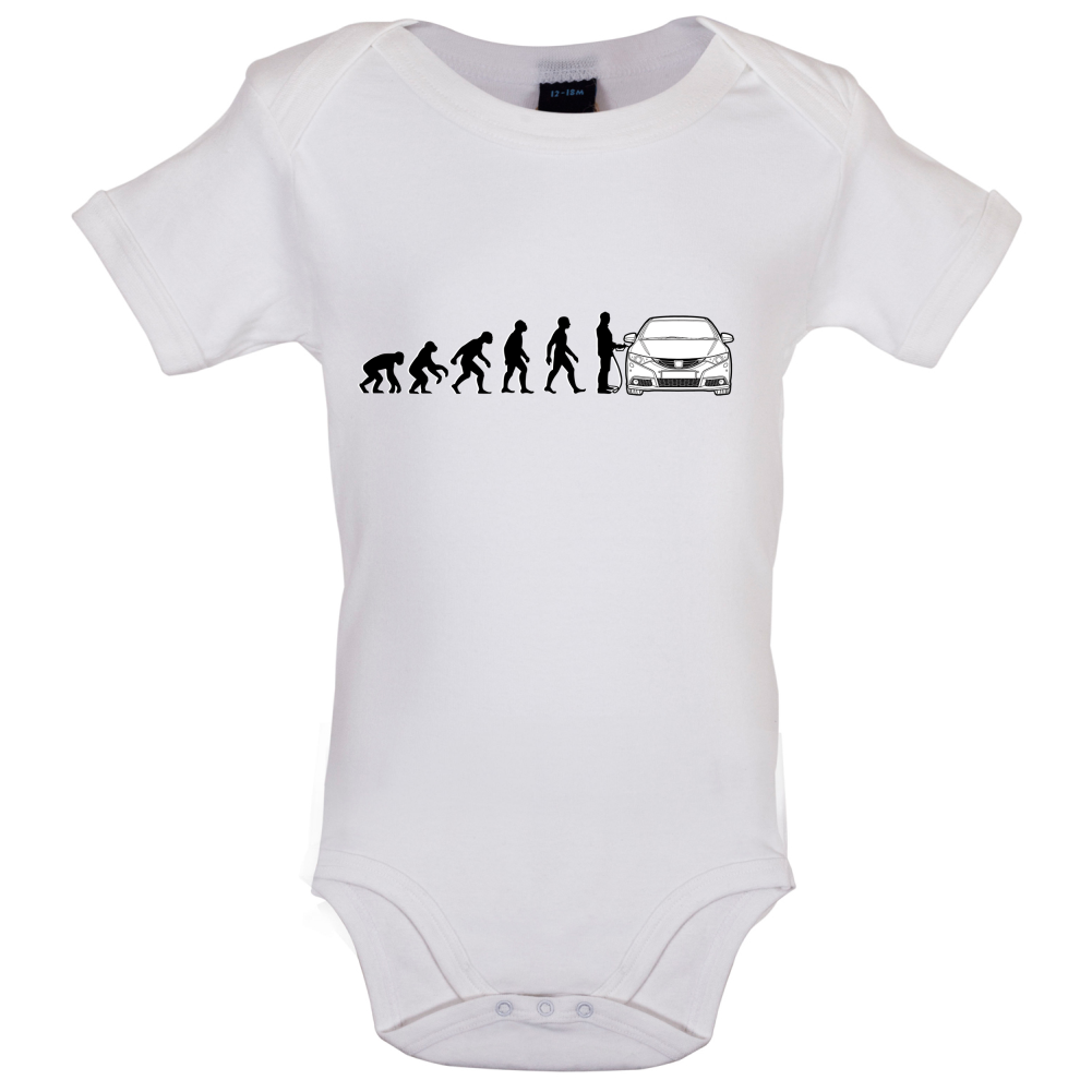 Evolution of Man Civic Driver Baby T Shirt