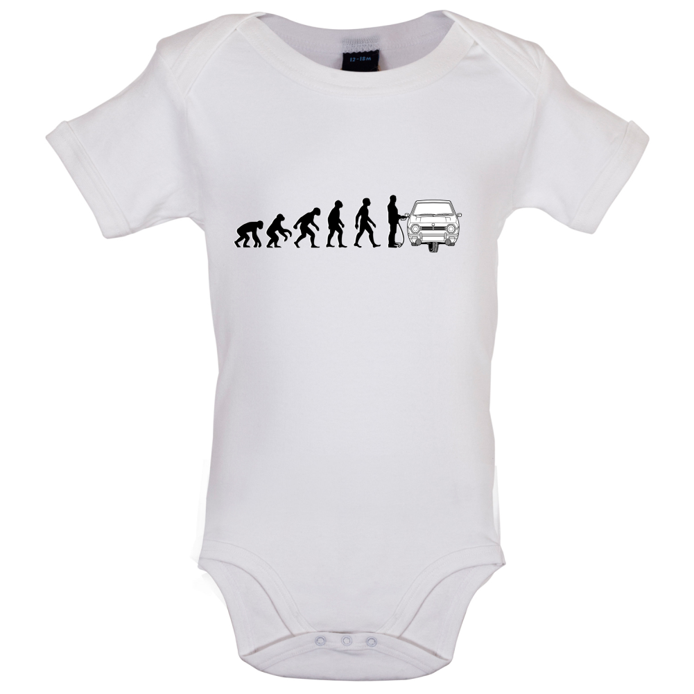 Evolution of Man Reliant Robin Driver Baby T Shirt