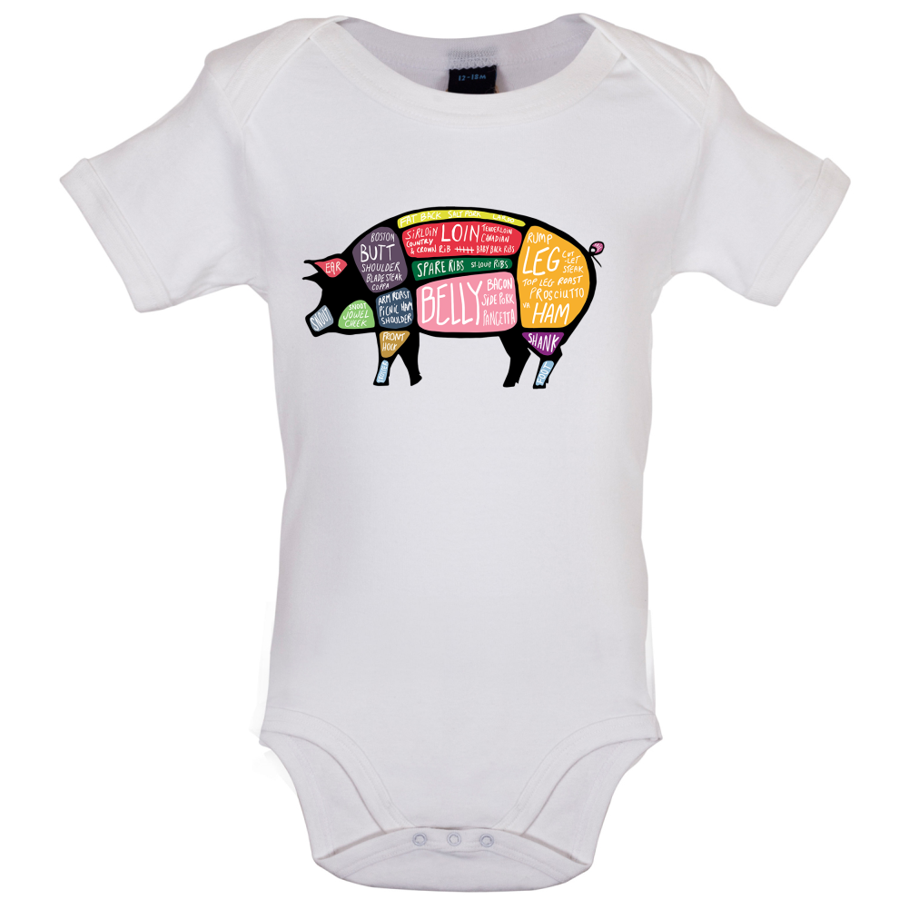 Butcher Pig Diagram Baby T Shirt