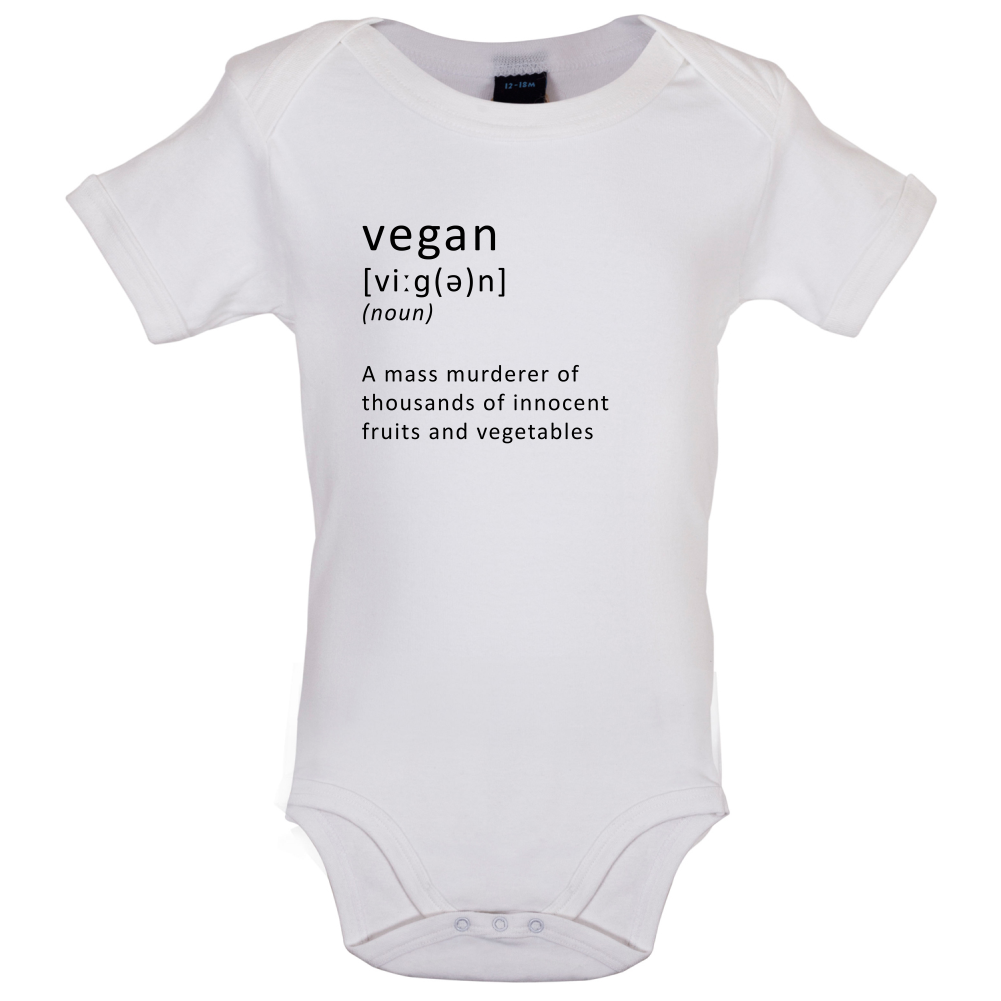 Funny Definition Vegan Baby T Shirt