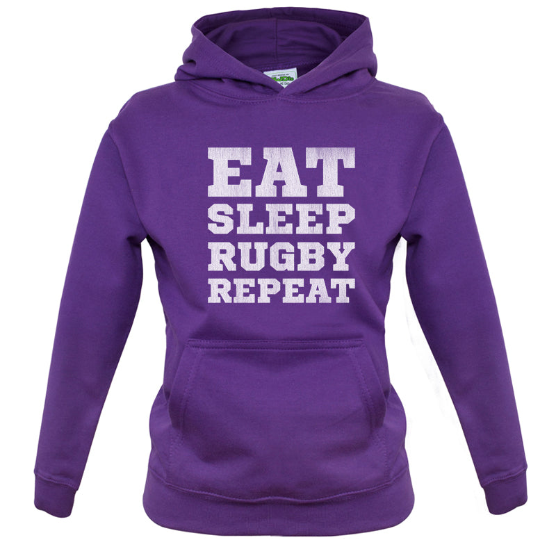 Eat Sleep Rugby Repeat Kids T Shirt