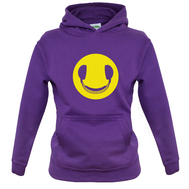 DJ Headphone Smiley face Kids T Shirt