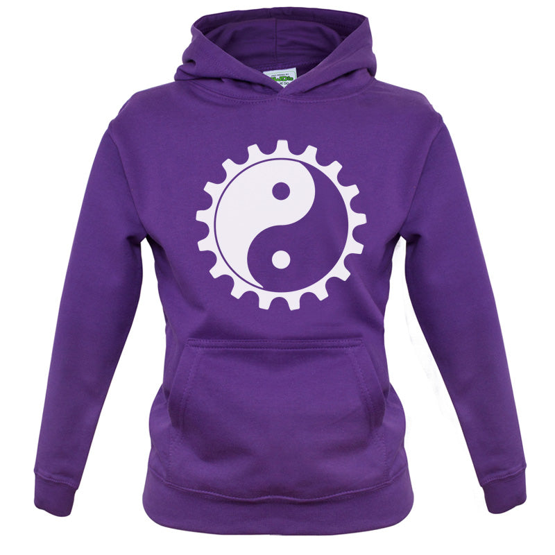 Yin Yang Bike Cog Kids T Shirt
