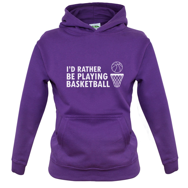 I'd Rather Be Playing Basketball Kids T Shirt