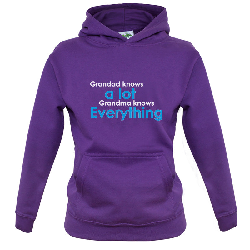 Grandad Knows A Lot, Grandma Knows Everything Kids T Shirt