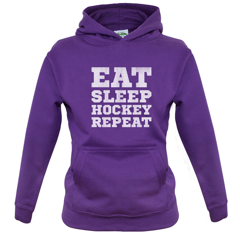 Eat Sleep Hockey Repeat Kids T Shirt