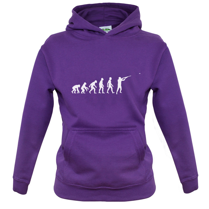 Evolution of Man Clay Pigeon Shooting Kids T Shirt