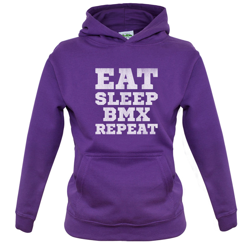 Eat Sleep BMX Repeat Kids T Shirt