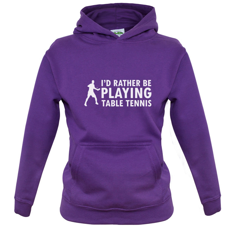 I'd Rather Be Playing Table Tennis Kids T Shirt