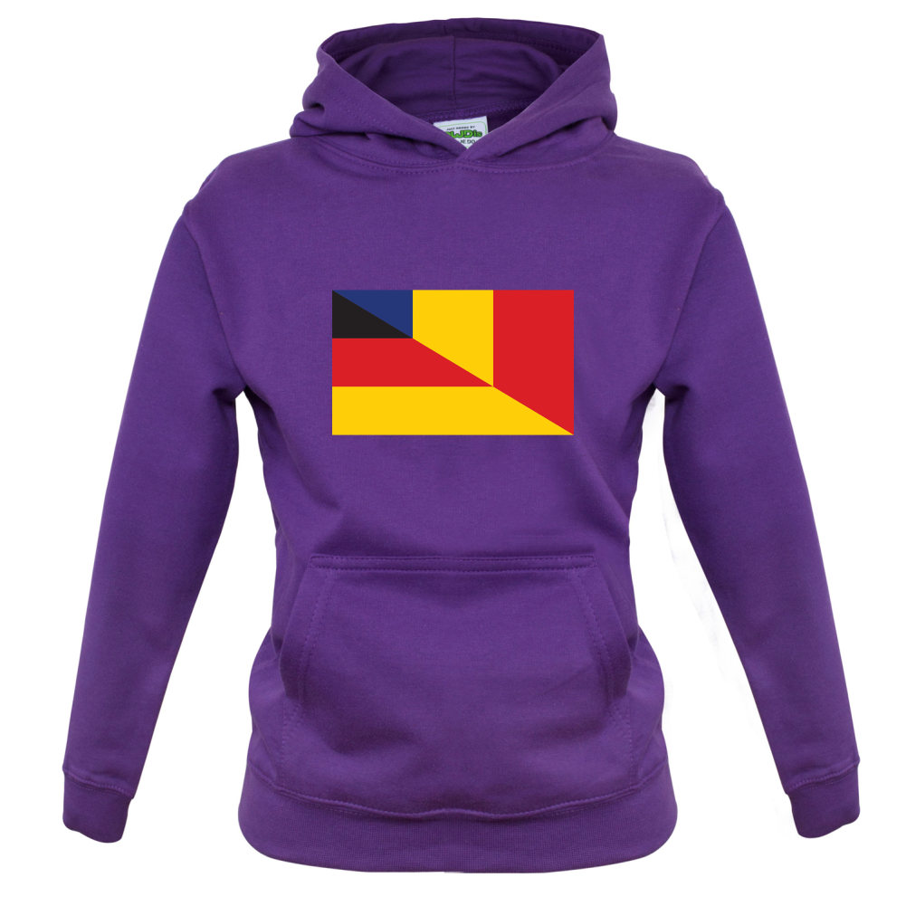 Half German Half Romanian Flag Kids T Shirt