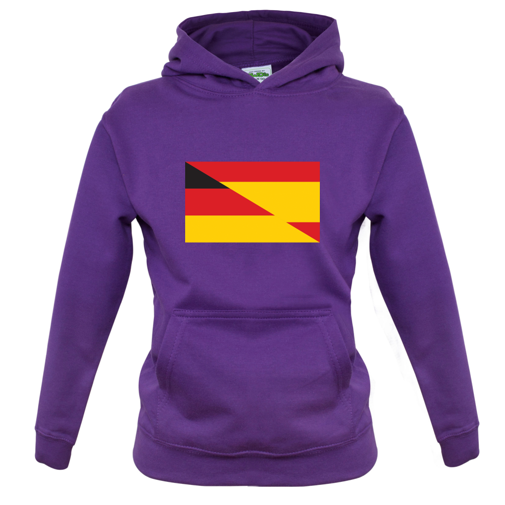 Half German Half Spanish Flag Kids T Shirt