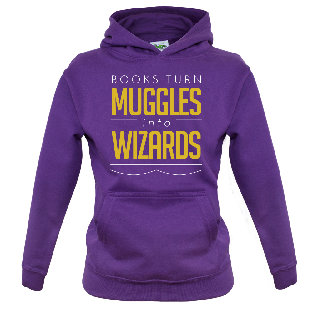 Books Turn Muggles Into Wizzards Kids T Shirt