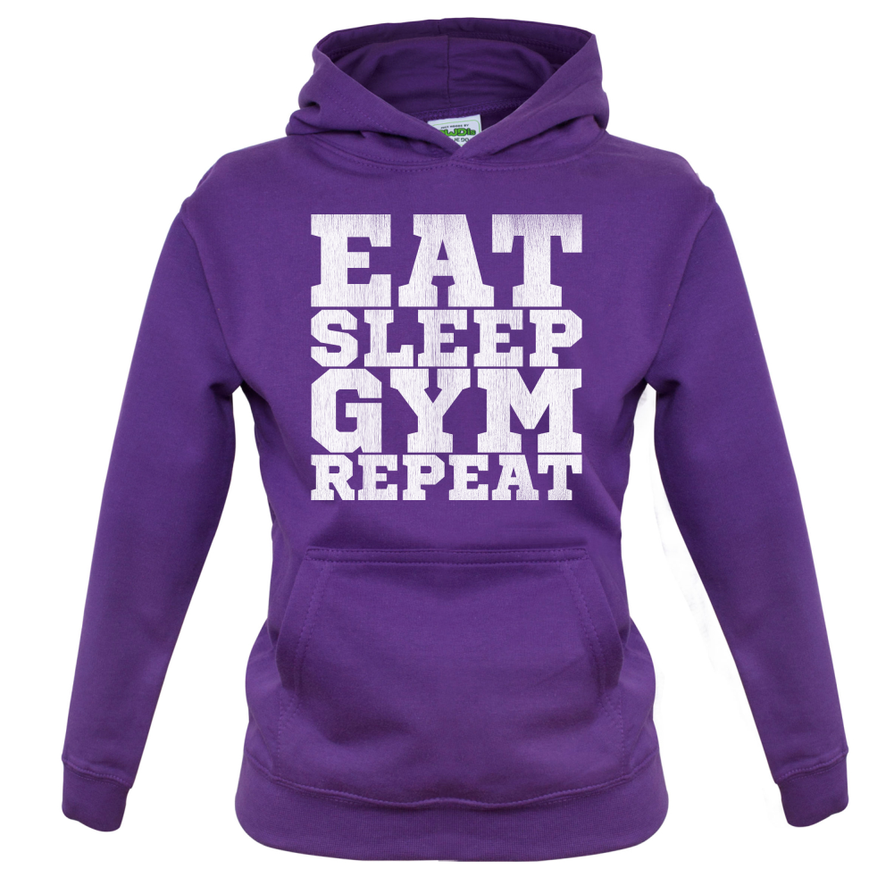 Eat Sleep Gym REPEAT Kids T Shirt