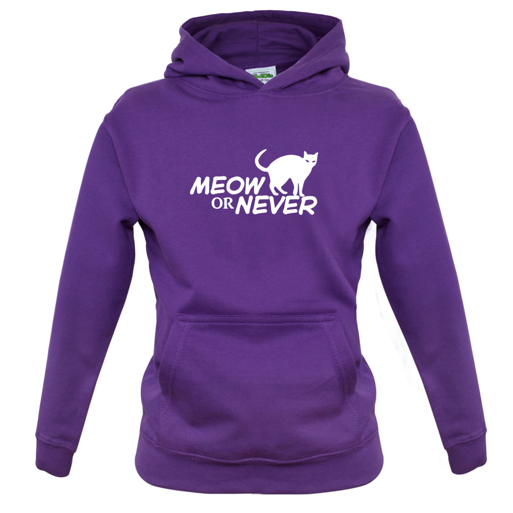 Meow Or Never Kids T Shirt